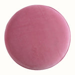 Bokel Home Footstools Button Velvet Footstool - Rose Pink/Walnut