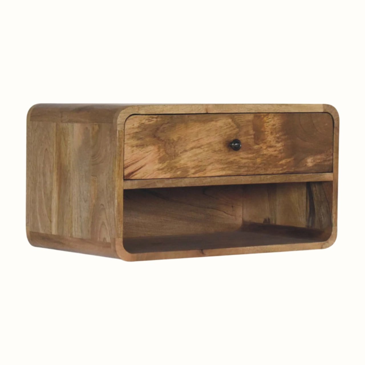 Bokel Home Hamade Open Wall-Mounted Bedside Table, Large - Natural