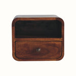 Bokel Home Hamade Wall-Mounted Bedside Table, Small - Chestnut