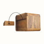 Bokel Home Hamade Open Wall-Mounted Bedside Table, Small - Natural