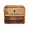 Bokel Home Hamade Open Wall-Mounted Bedside Table, Small - Natural
