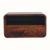 Bokel Home Hamade Wall-Mounted Bedside Table, Medium - Chestnut