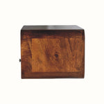 Bokel Home Hamade Wall-Mounted Bedside Table, Medium - Chestnut