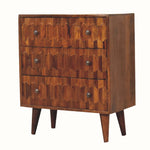 Bokel Home Marina Chest of Drawers, Small - Chestnut