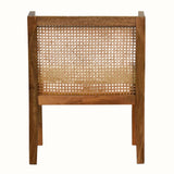 Bokel Home Seeley Cane Accent Chair - Mustard Velvet/Natural