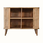 Bokel Home Seeley Cane Open Cabinet, 4 Shelves - Natural