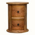 Bokel Home Side Tables Holt 2 Drawer Drum Side Table, Small - Natural