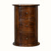 Bokel Home Side Tables Holt 3 Drawer Drum Side Table, Medium - Chestnut