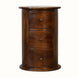 Bokel Home Side Tables Holt 3 Drawer Drum Side Table, Medium - Chestnut