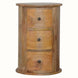 Bokel Home Side Tables Holt 3 Drawer Drum Side Table, Medium - Natural