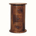 Bokel Home Side Tables Holt 3 Drawer Drum Side Table, Small - Chestnut