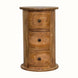 Bokel Home Side Tables Holt 3 Drawer Drum Side Table, Small - Natural