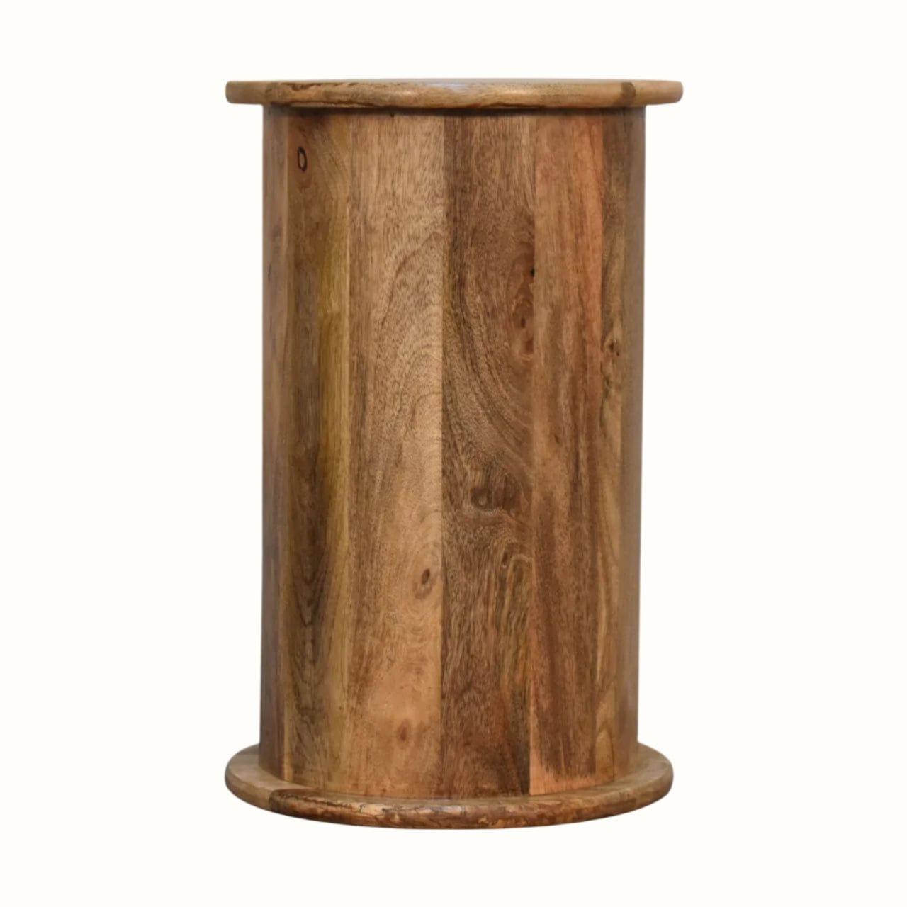 Bokel Home Side Tables Holt 3 Drawer Drum Side Table, Small - Natural