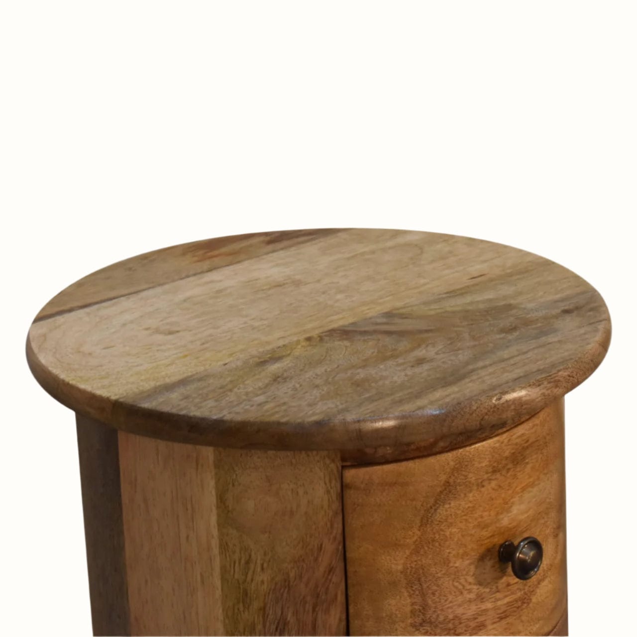 Bokel Home Side Tables Holt 3 Drawer Drum Side Table, Small - Natural