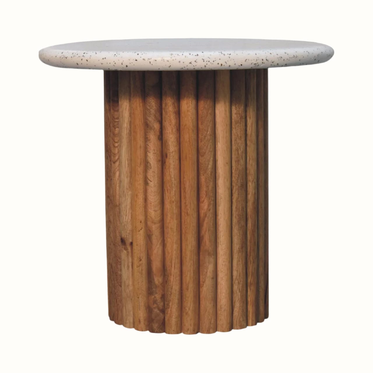 Bokel Home Side Tables Wilk Side Table - Natural/Terrazzo