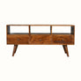 Bokel Home TV Stands Fogel Open Triple Drawer TV Stand - Chestnut