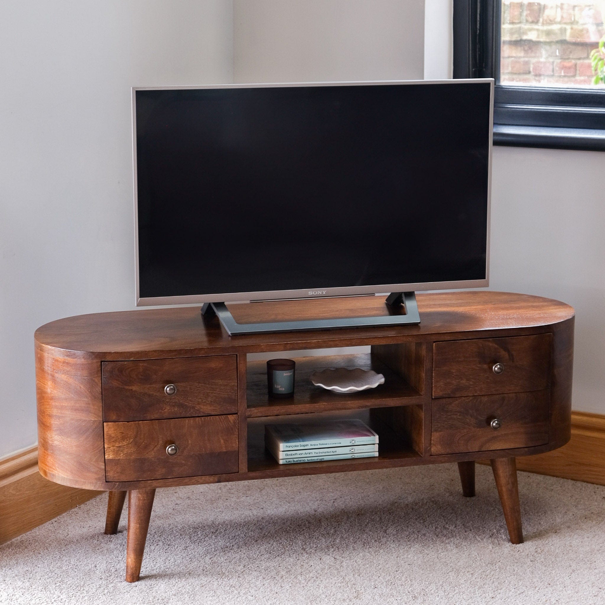 Bokel Home TV Stands Molina TV Stand, Large - Chestnut