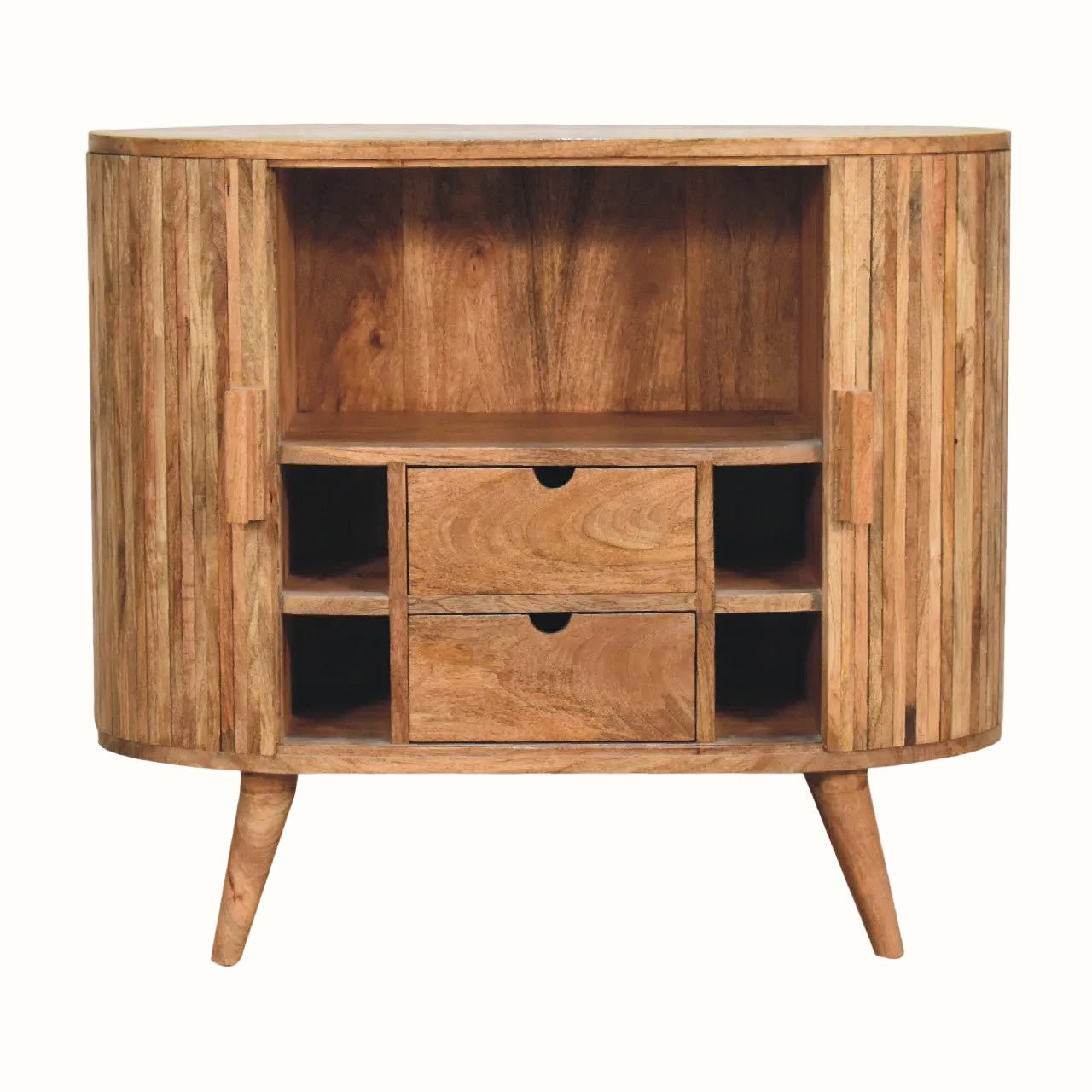 Boren Cabinet with Chunky Handles, Large - Natural Cabinets & Sideboards - Bokel Home