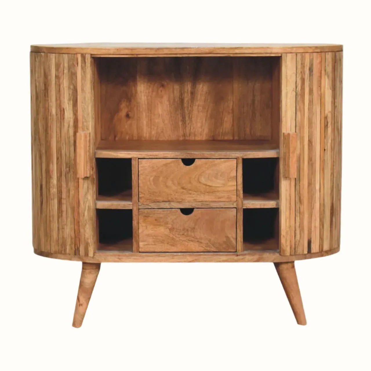 Boren Cabinet with Chunky Handles, Large - Natural Cabinets & Sideboards - Bokel Home
