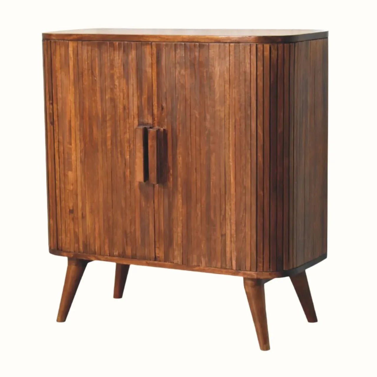 Boren Cabinet with Chunky Handles, Medium - Chestnut Cabinets & Sideboards - Bokel Home