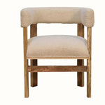 Boren Cream Boucle Accent Chair Accent Chairs - Bokel Home