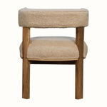 Boren Cream Boucle Accent Chair Accent Chairs - Bokel Home
