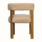 Boren Cream Boucle Accent Chair Accent Chairs - Bokel Home