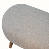 Boren Cream Boucle Bench Bench - Bokel Home