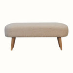 Boren Cream Boucle Bench Bench - Bokel Home