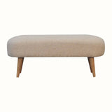 Boren Cream Boucle Bench Bench - Bokel Home