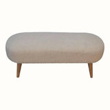Boren Cream Boucle Bench Bench - Bokel Home