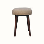 Boren Cream Boucle Bench - Honey Caramel Bench - Bokel Home