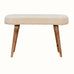 Boren Cream Boucle Bench - Natural Bench - Bokel Home