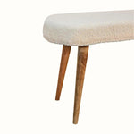 Boren Cream Boucle Bench - Natural Bench - Bokel Home