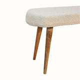 Boren Cream Boucle Bench - Natural Bench - Bokel Home