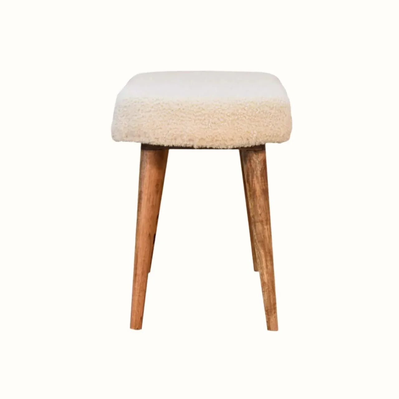 Boren Cream Boucle Bench - Natural Bench - Bokel Home