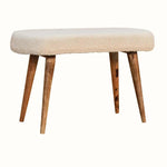 Boren Cream Boucle Bench - Natural Bench - Bokel Home
