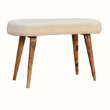 Boren Cream Boucle Bench - Natural Bench - Bokel Home