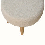 Boren Cream Boucle Mini Footstool Footstools - Bokel Home