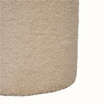 Boren Cream Boucle Pouffe Pouffe - Bokel Home
