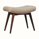 Boren Cream Boucle Stool - Honey Caramel Bench - Bokel Home