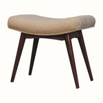 Boren Cream Boucle Stool - Honey Caramel Bench - Bokel Home
