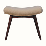 Boren Cream Boucle Stool - Honey Caramel Bench - Bokel Home