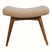 Boren Cream Boucle Stool - Natural Stools - Bokel Home