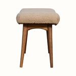 Boren Cream Boucle Stool - Natural Stools - Bokel Home