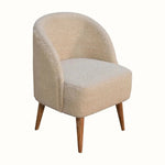 Boren Cream Boucle Tub Chair Accent Chairs - Bokel Home
