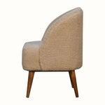 Boren Cream Boucle Tub Chair Accent Chairs - Bokel Home