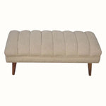Boren Large Boucle Bench - Cream/Natural Bench - Bokel Home