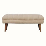 Boren Large Boucle Bench - Cream/Natural Bench - Bokel Home