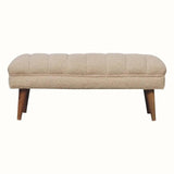 Boren Large Boucle Bench - Cream/Natural Bench - Bokel Home